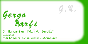 gergo marfi business card